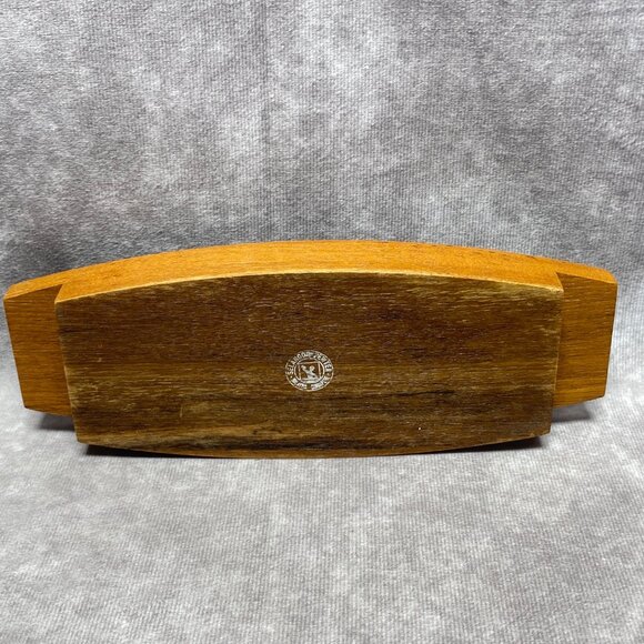 Vintage Selangor Pewter 4PC Salt & Pepper Shakers Mustard Pot on Teak Wood - Picture 8 of 15